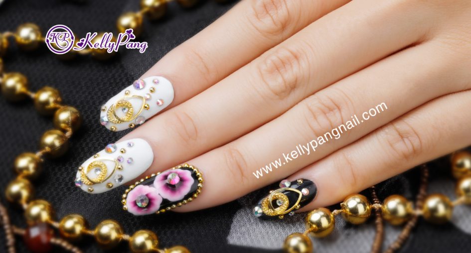 Cách vẽ mẫu nail Sắc Hoa Lung Linh
