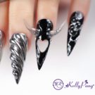 Cách Vẽ Nail Cặp Sừng 3D Huyền Bí