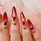 Cách Vẽ Nail Đỏ Ruby Ombre Đính Đá Kiêu Sa Cách Vẽ Nail Đỏ Ruby Ombre Đính Đá Kiêu Sa