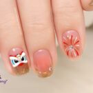 Cách Vẽ Nail Hình Lân Nền Ombre Mắt Mèo Cách Vẽ Nail Hình Lân Nền Ombre Mắt Mèo